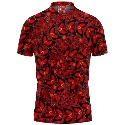 Butterfly Polo Shirt, Insect Polo Shirt