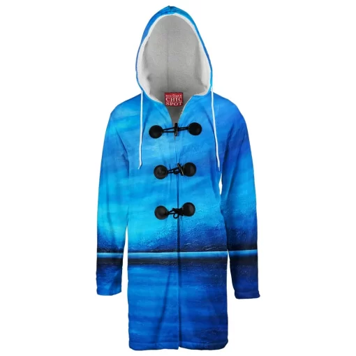Blue Water Hooded Cloak Coat