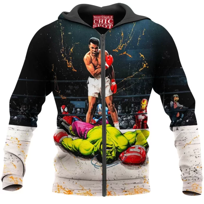 Muhammad Ali Hulk Zip Hoodie