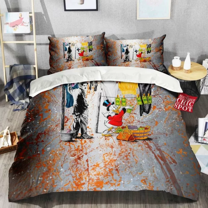 Charlie Chaplin McDuck Scrooge Bedding Set