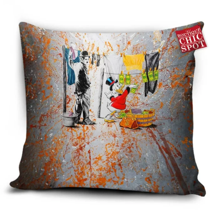 Charlie Chaplin McDuck Scrooge Pillow Cover