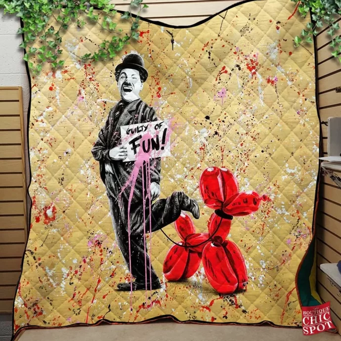 Charlie Chaplin Quilt Blanket