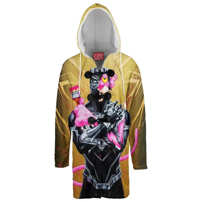 Pink Panther Black Panther Hooded Cloak Coat