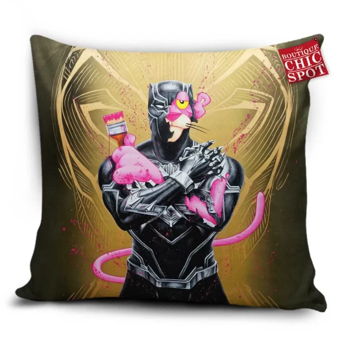 Pink Panther Black Panther Pillow Cover