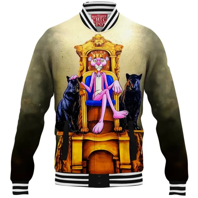 Pink Panther Black Panther Baseball Jacket