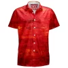 Red Abstract Hawaiian Shirt
