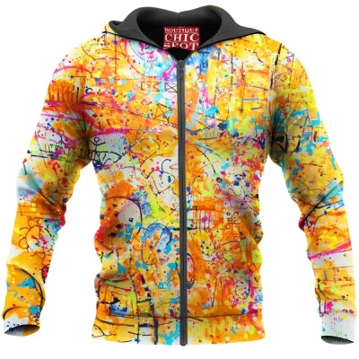 Abstract Zip-Hoodie