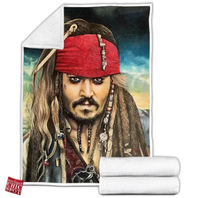 Captain Jack Sparrow Fleece Blanket