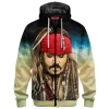Captain Jack Sparrow Zip-Fleece-Hoodie, Fantasy Zip-Fleece-Hoodie, Pirates of the Caribbean Zip-Fleece-Hoodie