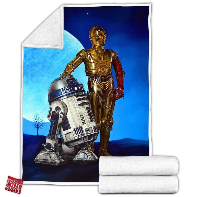 R2-D2 C-3PO Fleece Blanket