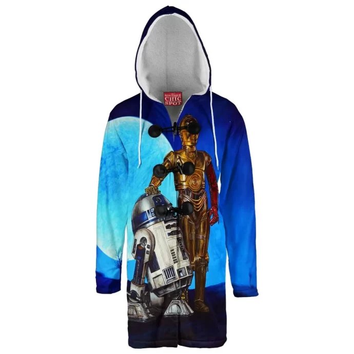 R2-D2 C-3PO Hooded Cloak Coat