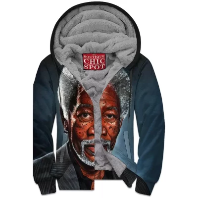 Morgan Freeman Zip-Fleece-Hoodie
