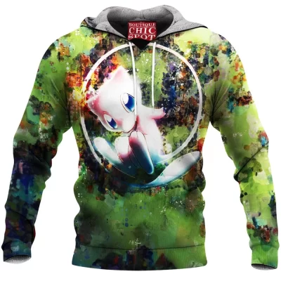 Anime Fleece-Hoodie, Pokemon Fleece-Hoodie, Mew Fleece-Hoodie