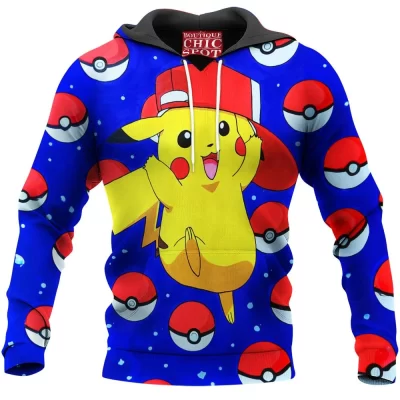 Anime Hoodie, Pikachu Hoodie, Pokemon Hoodie