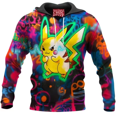 Anime Hoodie, Pikachu Hoodie, Pokemon Hoodie