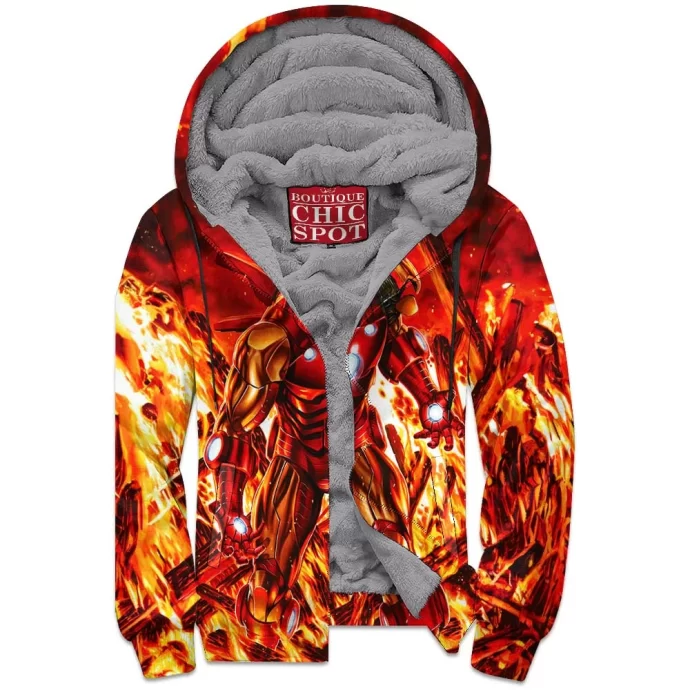 Iron Man Zip Fleece Hoodie