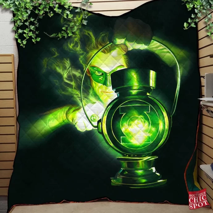 Green Lantern Quilt Blanket