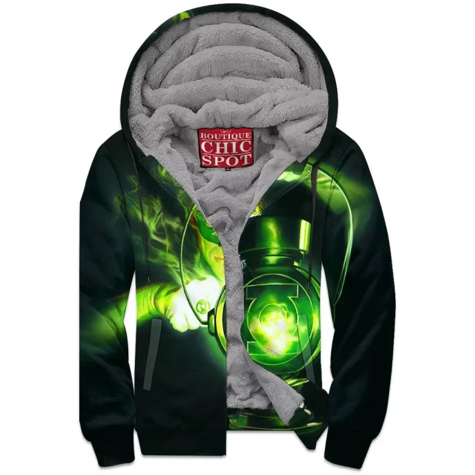 Green Lantern Zip Fleece Hoodie