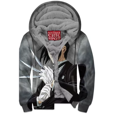 Anime Zip-Fleece-Hoodie, Black Butler Zip-Fleece-Hoodie