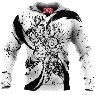 Anime Fleece-Hoodie, Dragon Ball Fleece-Hoodie, Gohan Fleece-Hoodie