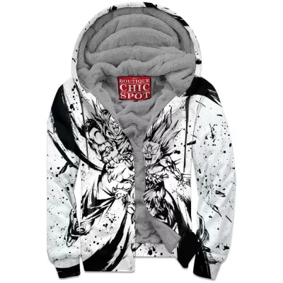 Anime Zip-Fleece-Hoodie, Dragon Ball Zip-Fleece-Hoodie, Gohan Zip-Fleece-Hoodie