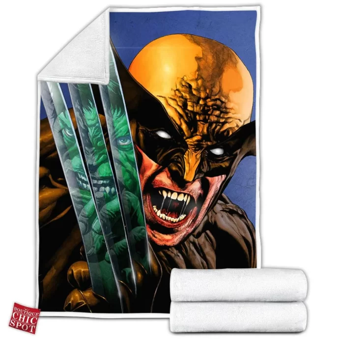 Hulk Wolverine Fleece Blanket