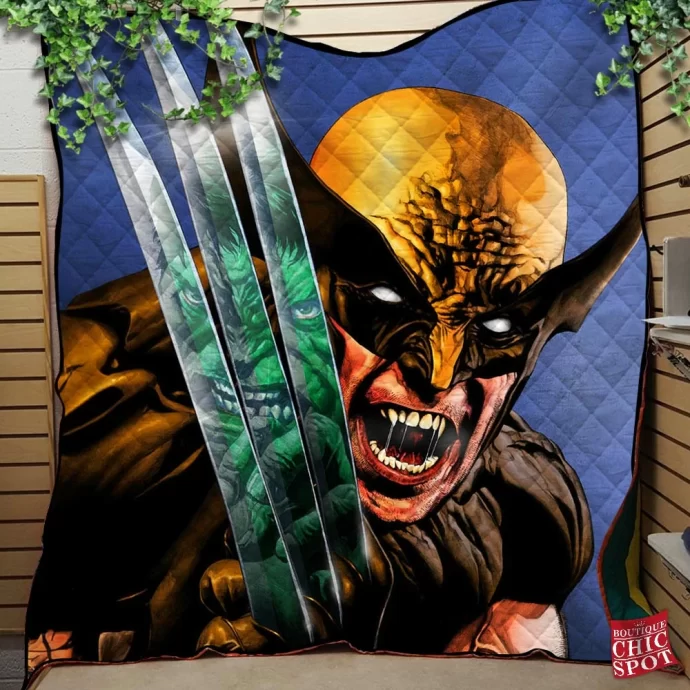 Hulk Wolverine Quilt Blanket