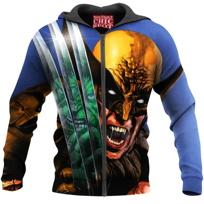 Hulk Wolverine Zip Hoodie