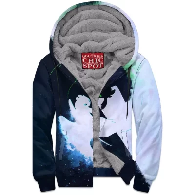 Yin and Yang Zip-Fleece-Hoodie