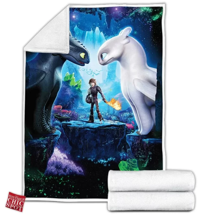 Night Light Fury Fleece Blanket