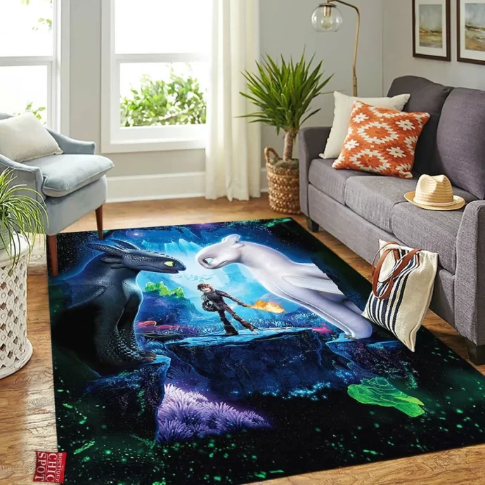 Night Light Fury Rectangle Rug