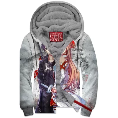 Anime Zip-Fleece-Hoodie, Sword Art Online Zip-Fleece-Hoodie