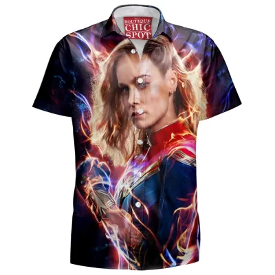 Comic Hawaiian-Shirt, Captain Marvel Hawaiian-Shirt