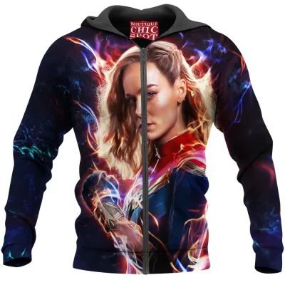 Comic Zip-Hoodie, Captain Marvel Zip-Hoodie