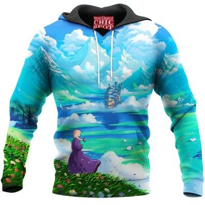 Anime Hoodie, Howls Moving Castle Hoodie, Ghibli Hoodie