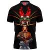 Aku Polo Shirt, Samurai Jack Polo Shirt, Cartoon Polo Shirt