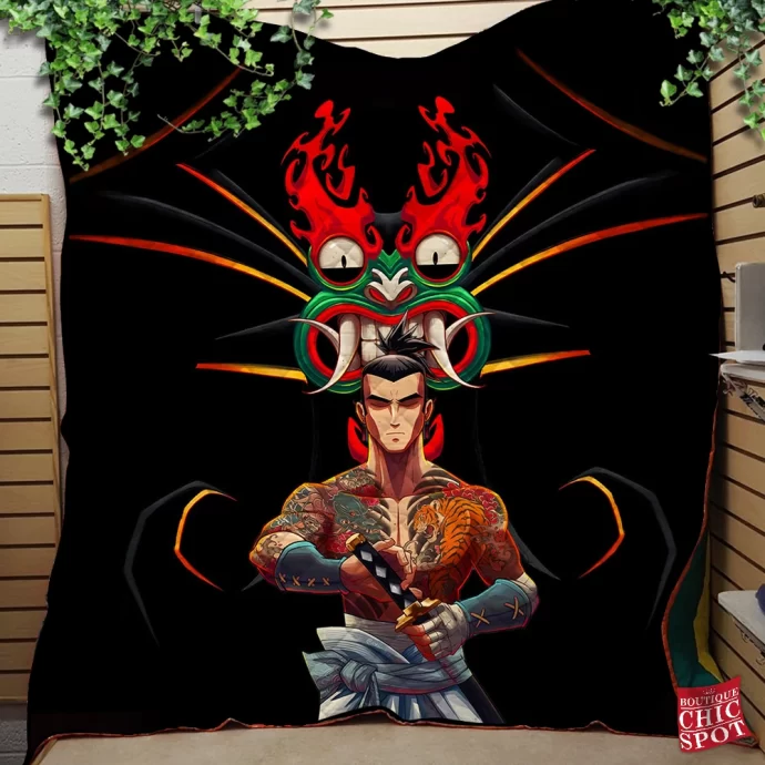 Samurai Jack Quilt Blanket