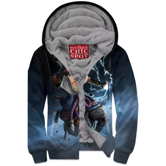 Uchiha Sasuke Zip Fleece Hoodie