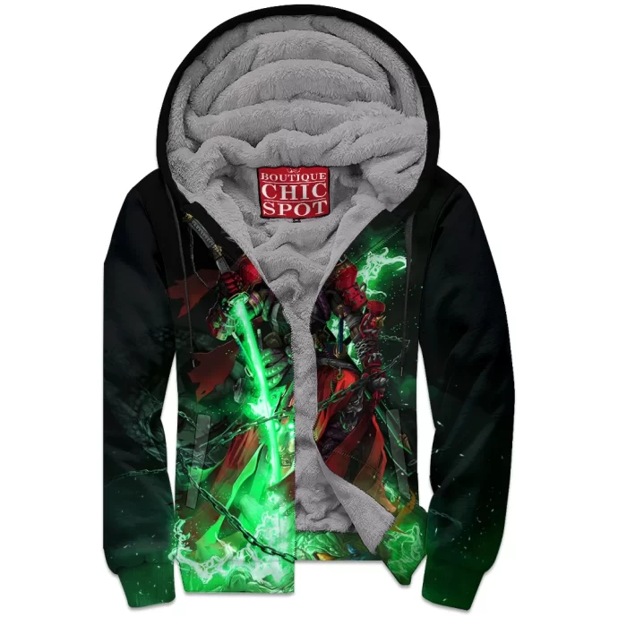 Samurai Spawn Zip Fleece Hoodie