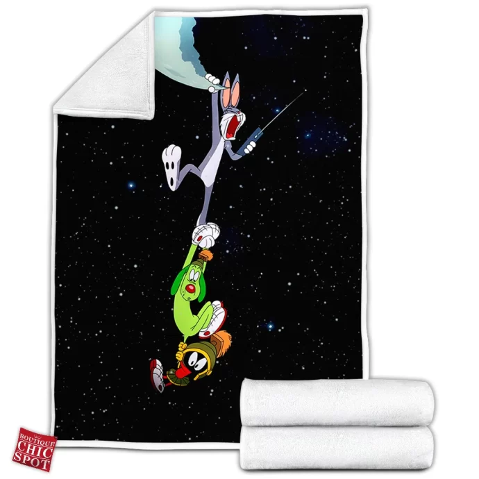 Bugs Bunny x K-9 x Marvin Martian Fleece Blanket