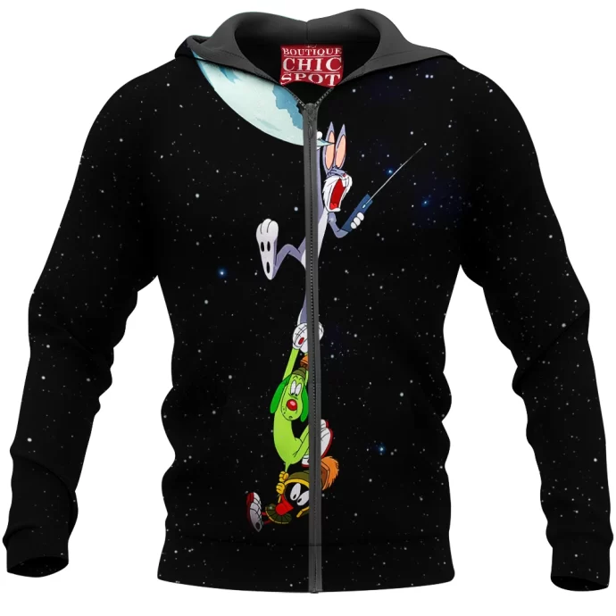 Bugs Bunny x K-9 x Marvin Martian Zip Hoodie