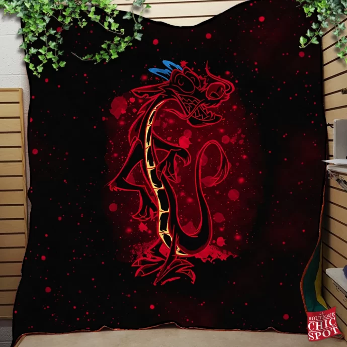 Mushu Mulan Quilt Blanket