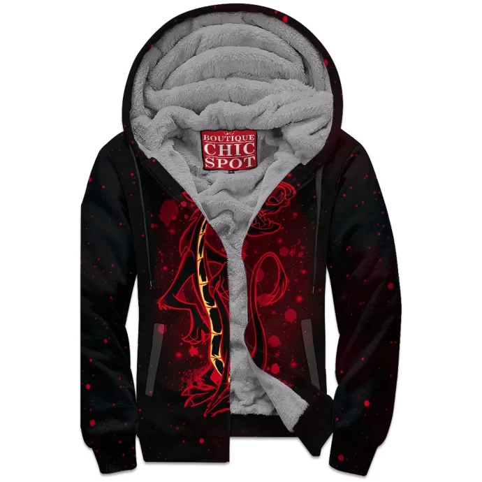 Mushu Mulan Zip Fleece Hoodie