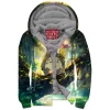 Totoro Zip-Fleece-Hoodie, Anime Zip-Fleece-Hoodie, Ghibli Zip-Fleece-Hoodie
