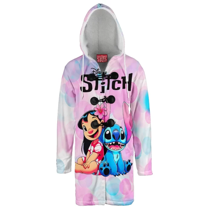 Stitch Hooded Cloak Coat