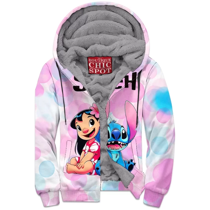 Stitch Zip Fleece Hoodie