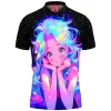 Anime Polo Shirt, Anime Girl Polo Shirt
