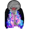 Anime Zip-Fleece-Hoodie, Anime Girl Zip-Fleece-Hoodie