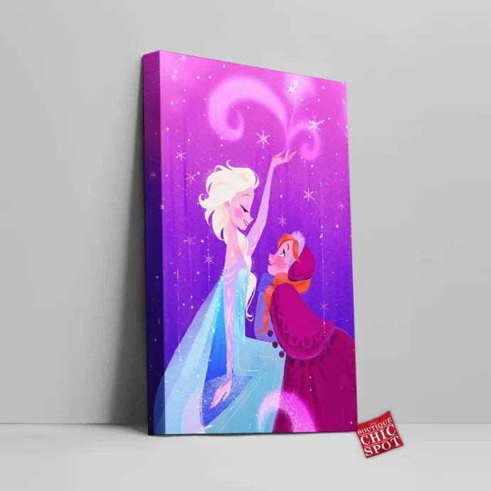 Elsa and Anna Canvas Wall Art