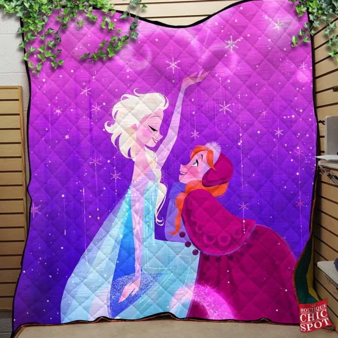 Elsa and Anna Quilt Blanket